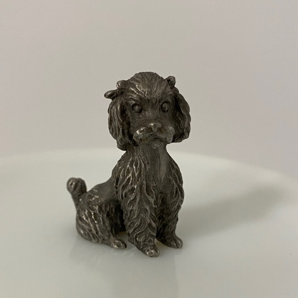 Spoontiques | Accents | Vintage Spoontiques Pewter Poodle Dog Figurine ...